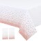 3 pack Rose Gold Dot Tablecloth Plastic Table Cover for Girl Women Birthday Party